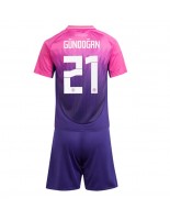 Německo Ilkay Gundogan #21 Venkovní dres pro děti ME 2024 Krátký Rukáv (+ trenýrky)